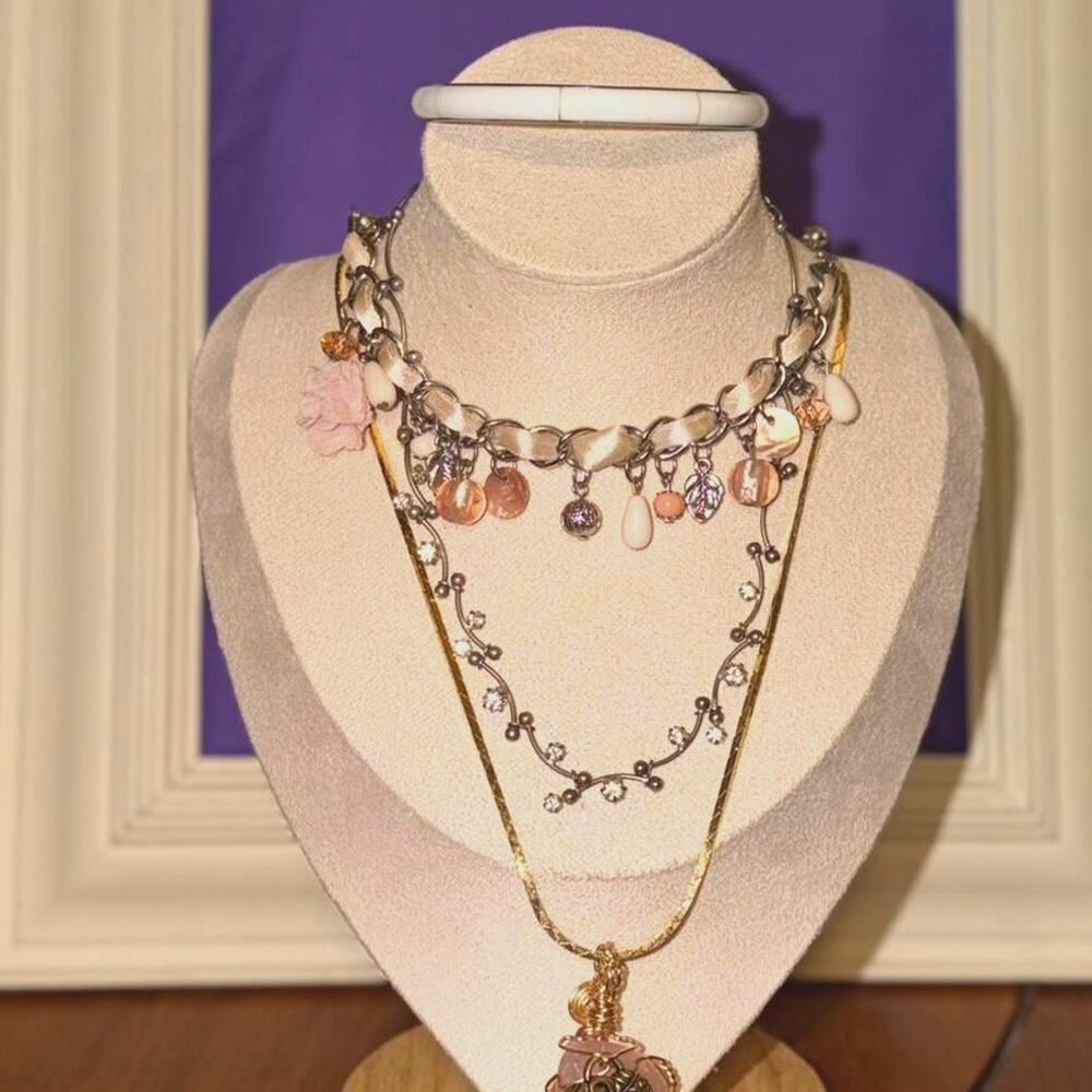 Rose Quartz Necklace Set - Picture 2 of 8